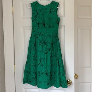 ModCloth Emily and Fin trapeze midi dress sz XS